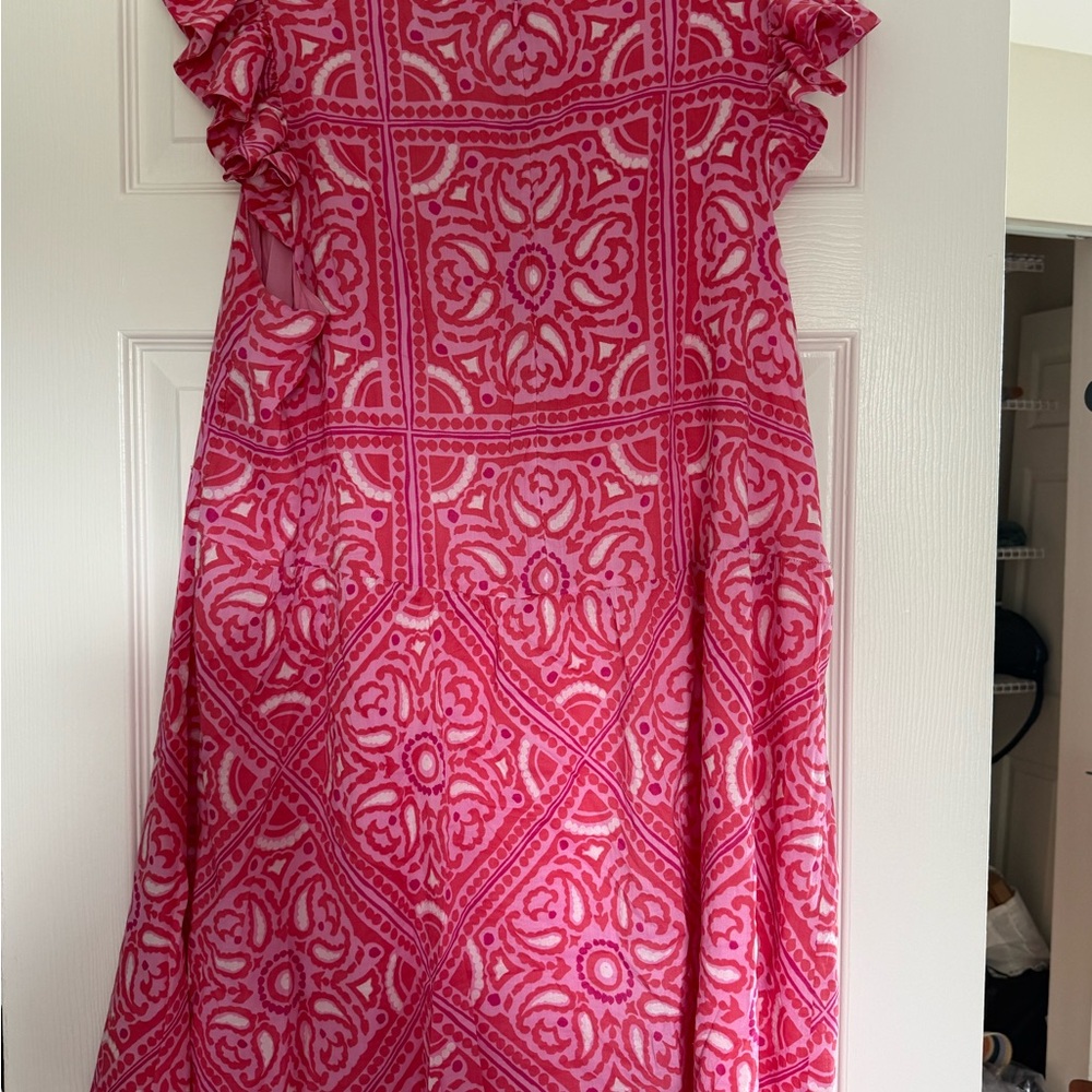 Vineyard Vines Pink Patterned Dress
